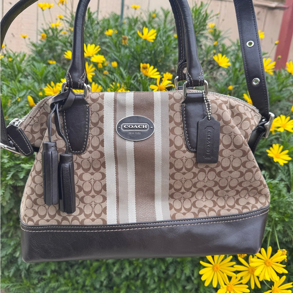 Vintage Coach Legacy Signature Stripe
East/West Satchel